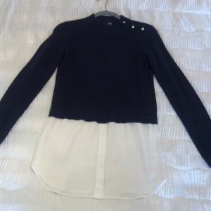 Aqua Cashmere layered sweater